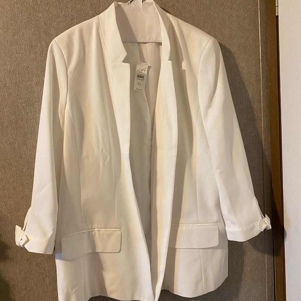 White Loft Outlet Tie Sleeve Blazer NWT
